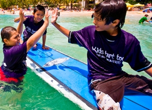 Grief-stricken children participate in a mentoring activity at Kids Hurt Too Hawaii.
